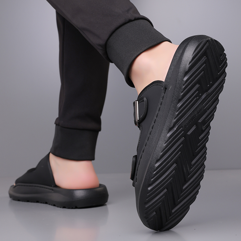 Men's Fashion Calfskin Leather Slippers