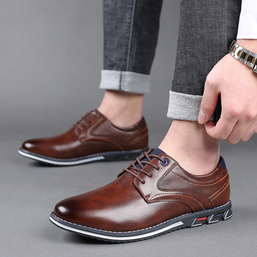 Men's Fashion Calfskin Leather Shoes