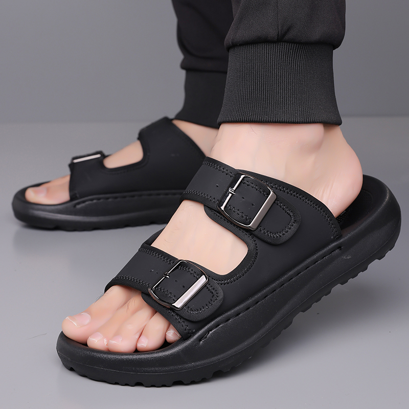 Men's Fashion Calfskin Leather Slippers