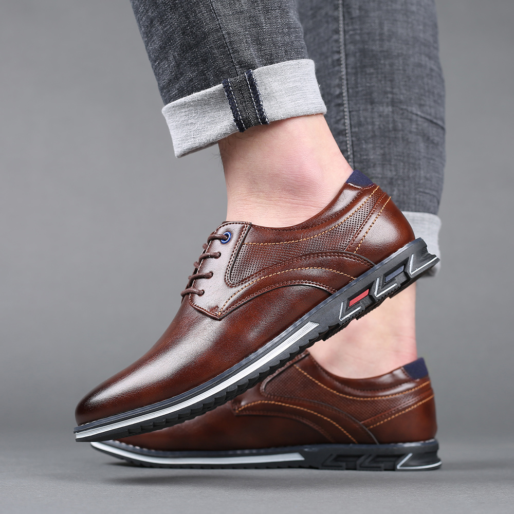 Men's Fashion Calfskin Leather Shoes
