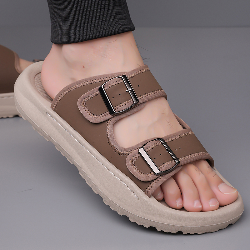 Men's Fashion Calfskin Leather Slippers