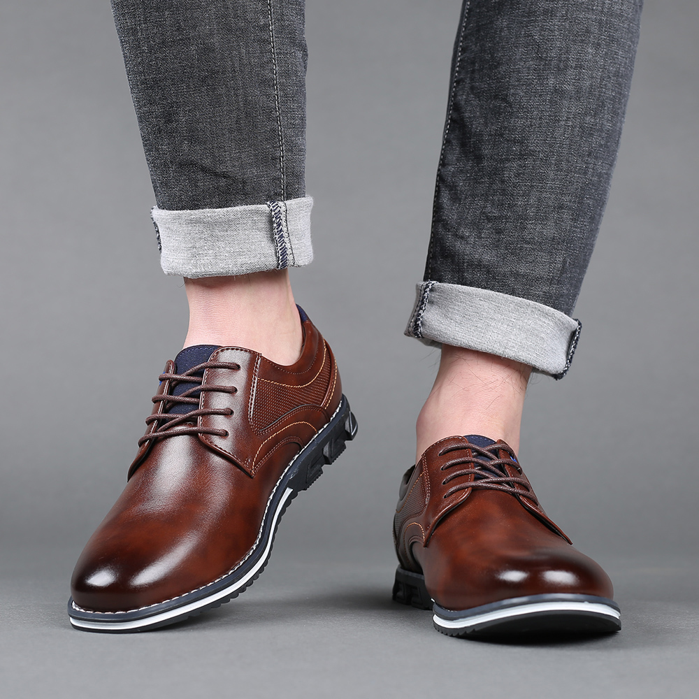 Men's Fashion Calfskin Leather Shoes