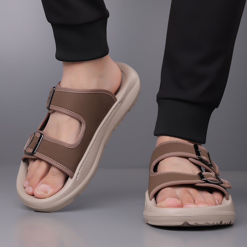 Men's Fashion Calfskin Leather Slippers