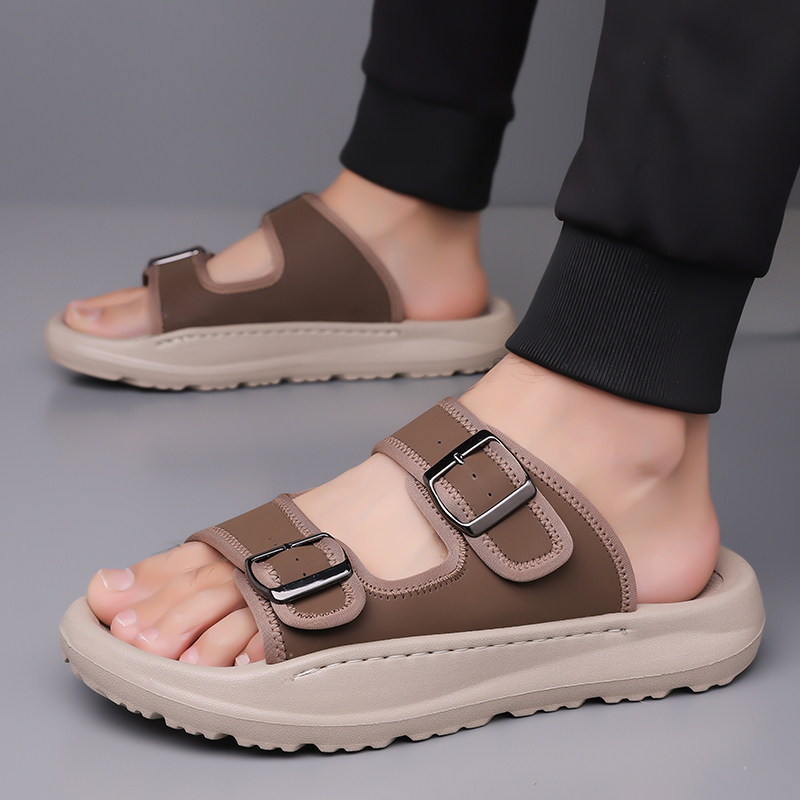 Men's Fashion Calfskin Leather Slippers