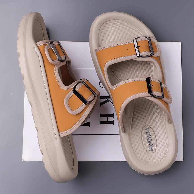 Men's Fashion Calfskin Leather Slippers