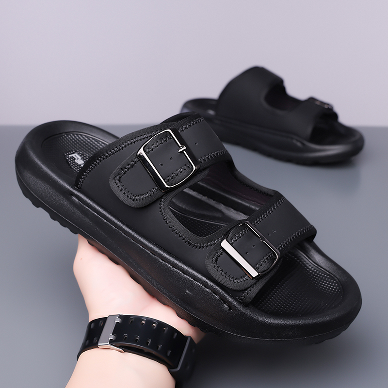 Men's Fashion Calfskin Leather Slippers