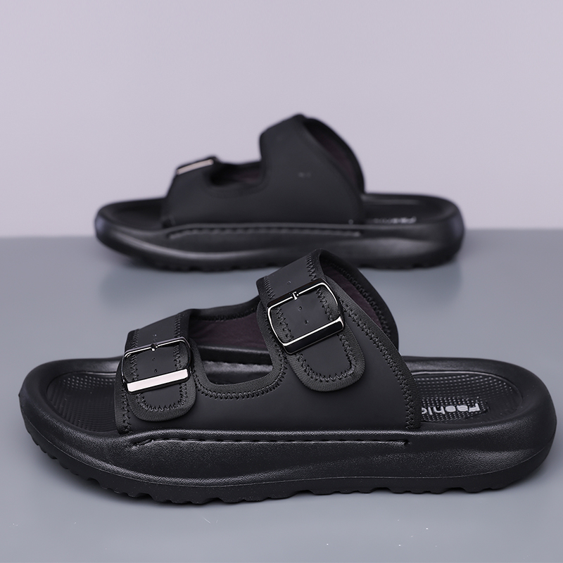 Men's Fashion Calfskin Leather Slippers