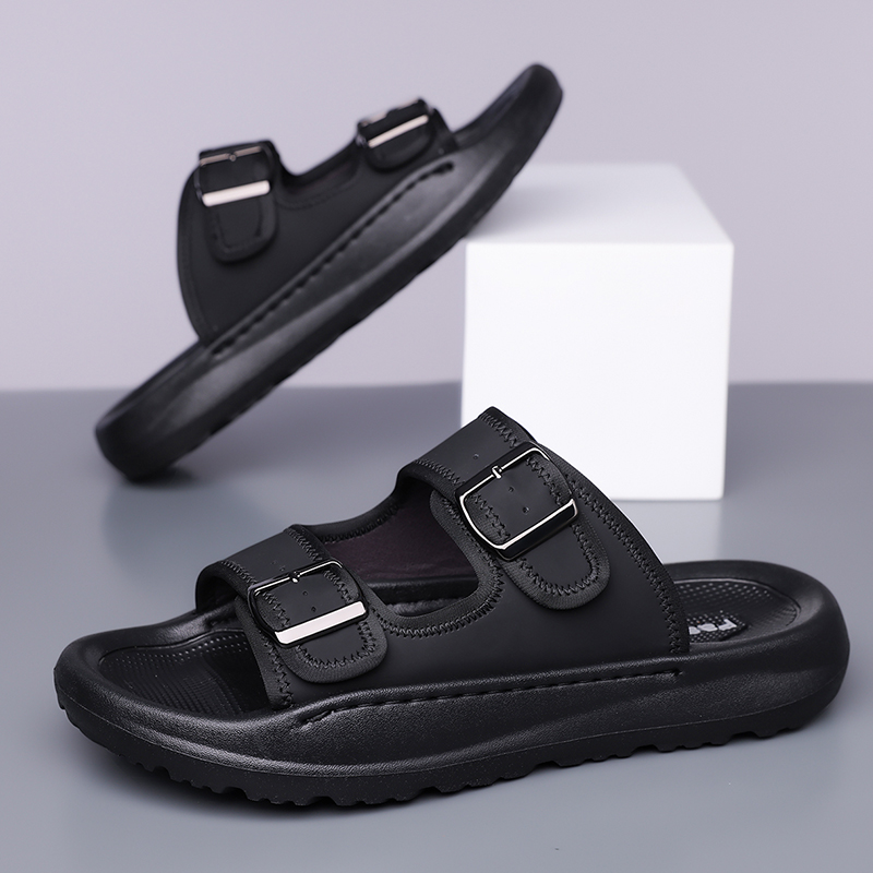 Men's Fashion Calfskin Leather Slippers