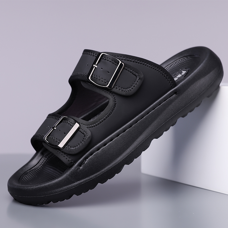 Men's Fashion Calfskin Leather Slippers