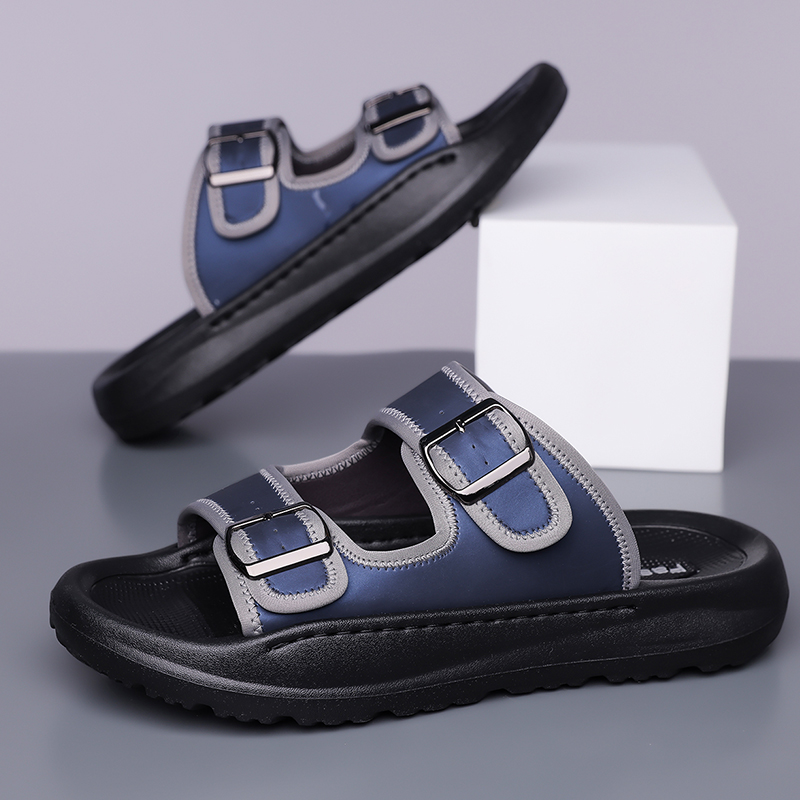 Men's Fashion Calfskin Leather Slippers