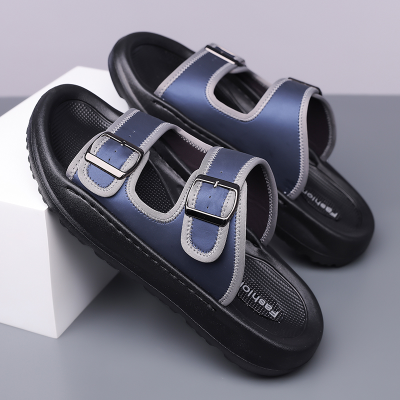 Men's Fashion Calfskin Leather Slippers