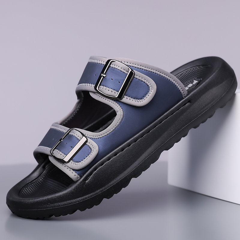 Men's Fashion Calfskin Leather Slippers