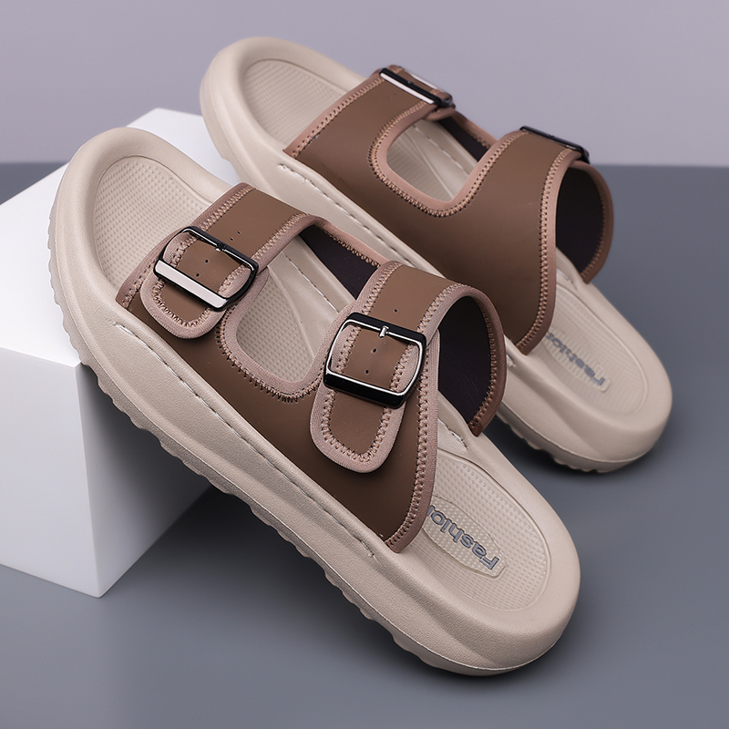 Men's Fashion Calfskin Leather Slippers