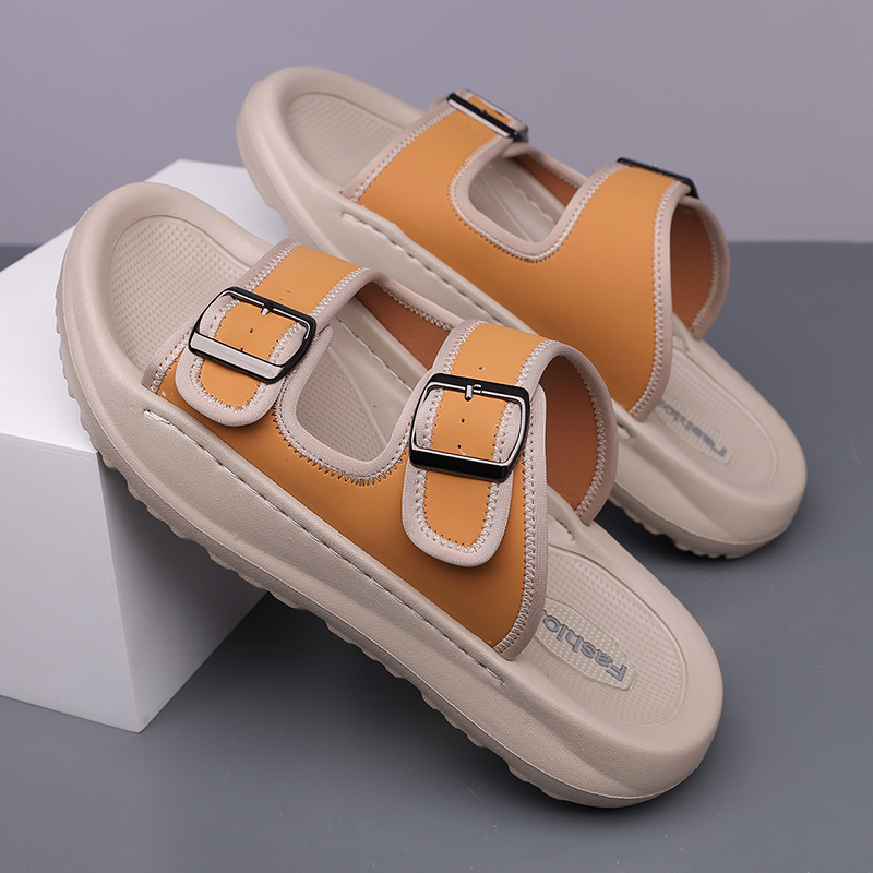 Men's Fashion Calfskin Leather Slippers