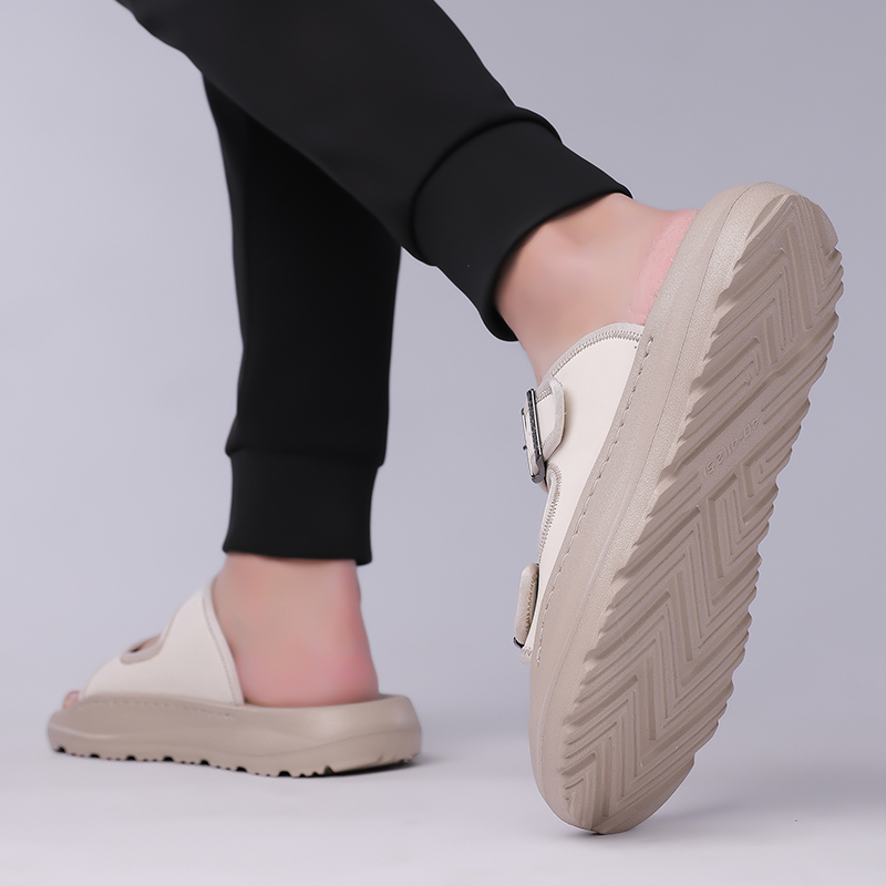 Men's Fashion Calfskin Leather Slippers