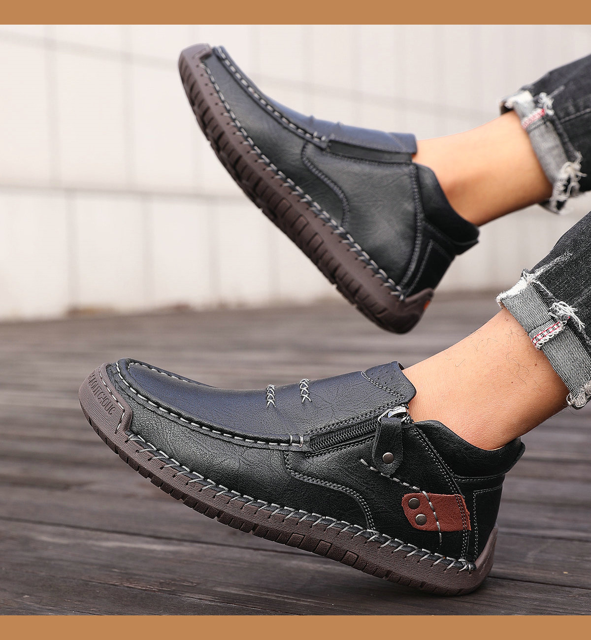 Men's Fashion Calfskin Leather Shoes