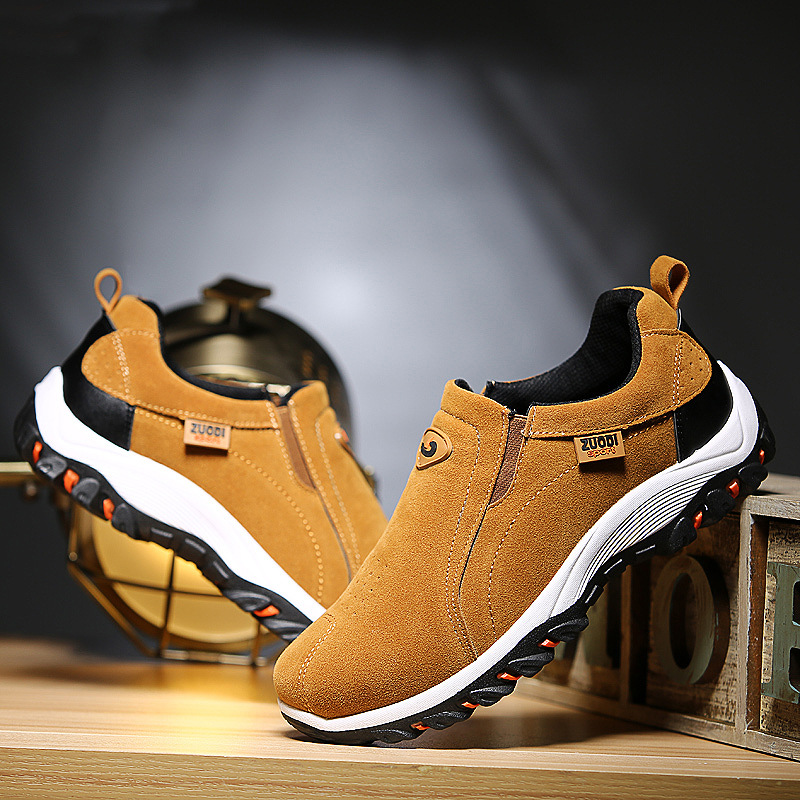 MEN'S GOOD ARCH SUPPORT OUTDOOR BREATHABLE LIGHTWEIGHT WALKING SLIP ON SNEAKERS