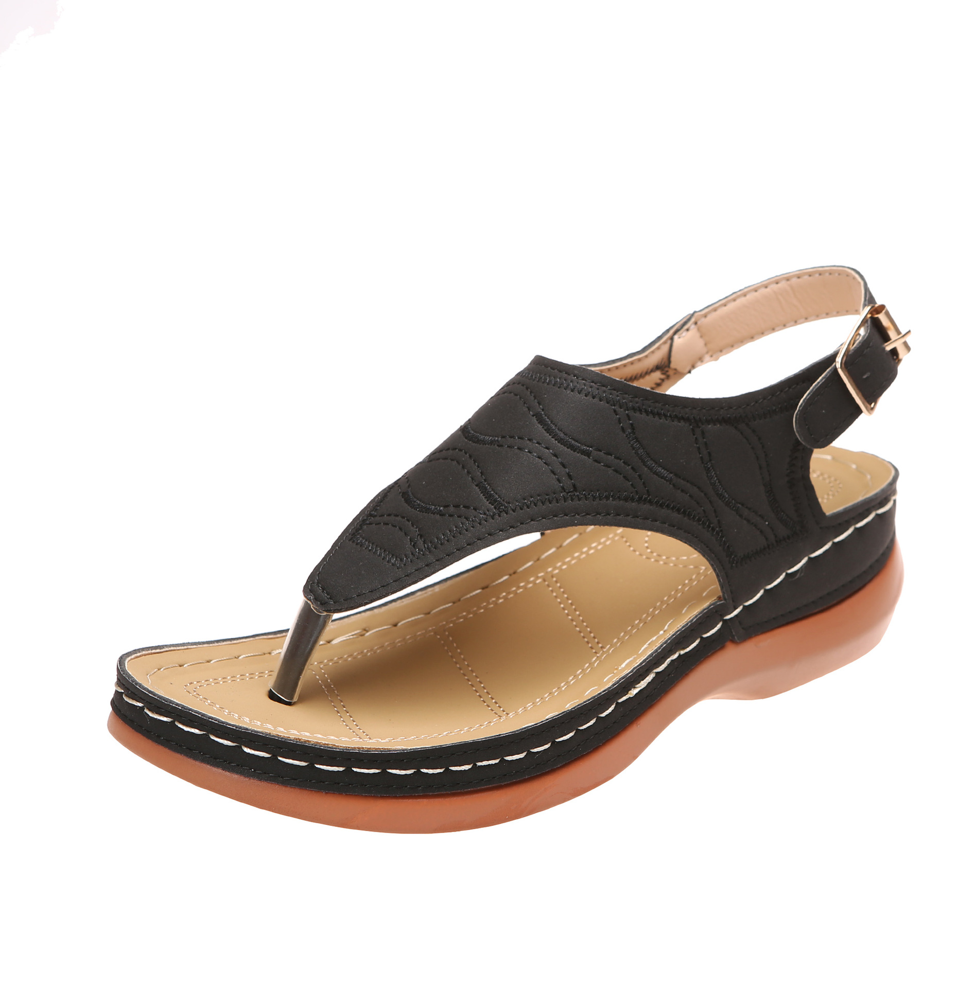2023 Soft Bottom Massage Orthopedic Women's Platform Flats Sandals [Last day 70%OFF]