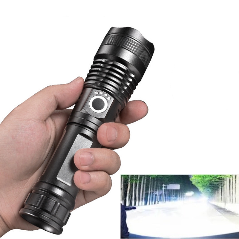 🔥Last Day 70% OFF! 🎉LED Rechargeable Tactical Laser Flashlight 90000 High Lumens
