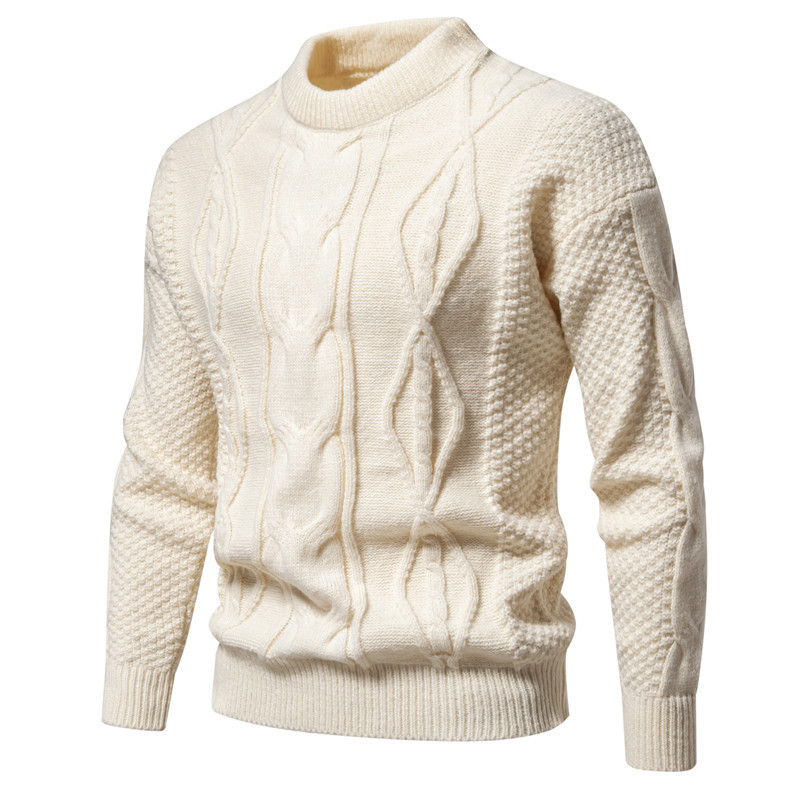 Men's Turtleneck High Neck Sweater Long Sleeve Knitted Pullovers Warm Sweatshirt