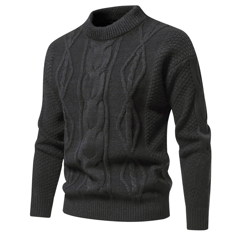 Men's Turtleneck High Neck Sweater Long Sleeve Knitted Pullovers Warm Sweatshirt