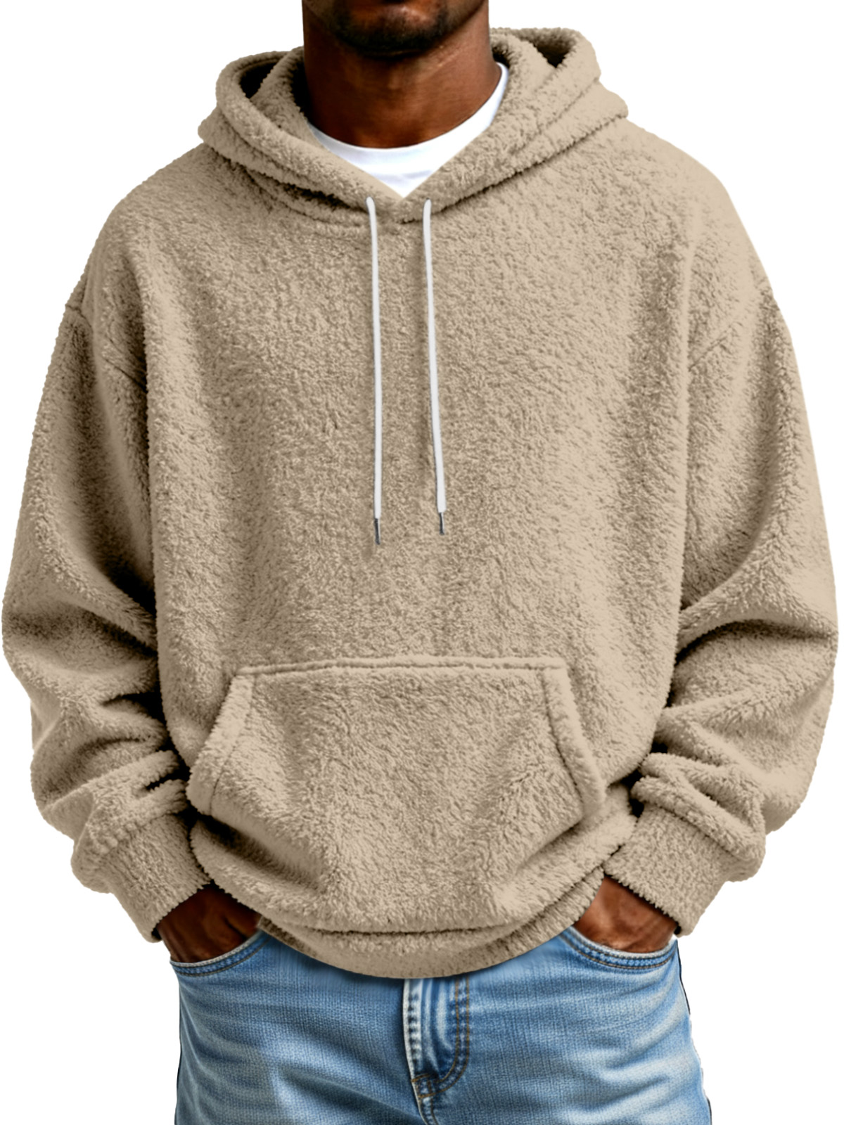 Autumn And Winter Solid Color Comfortable And Loose Double-sided Velvet Hooded Sweatshirt