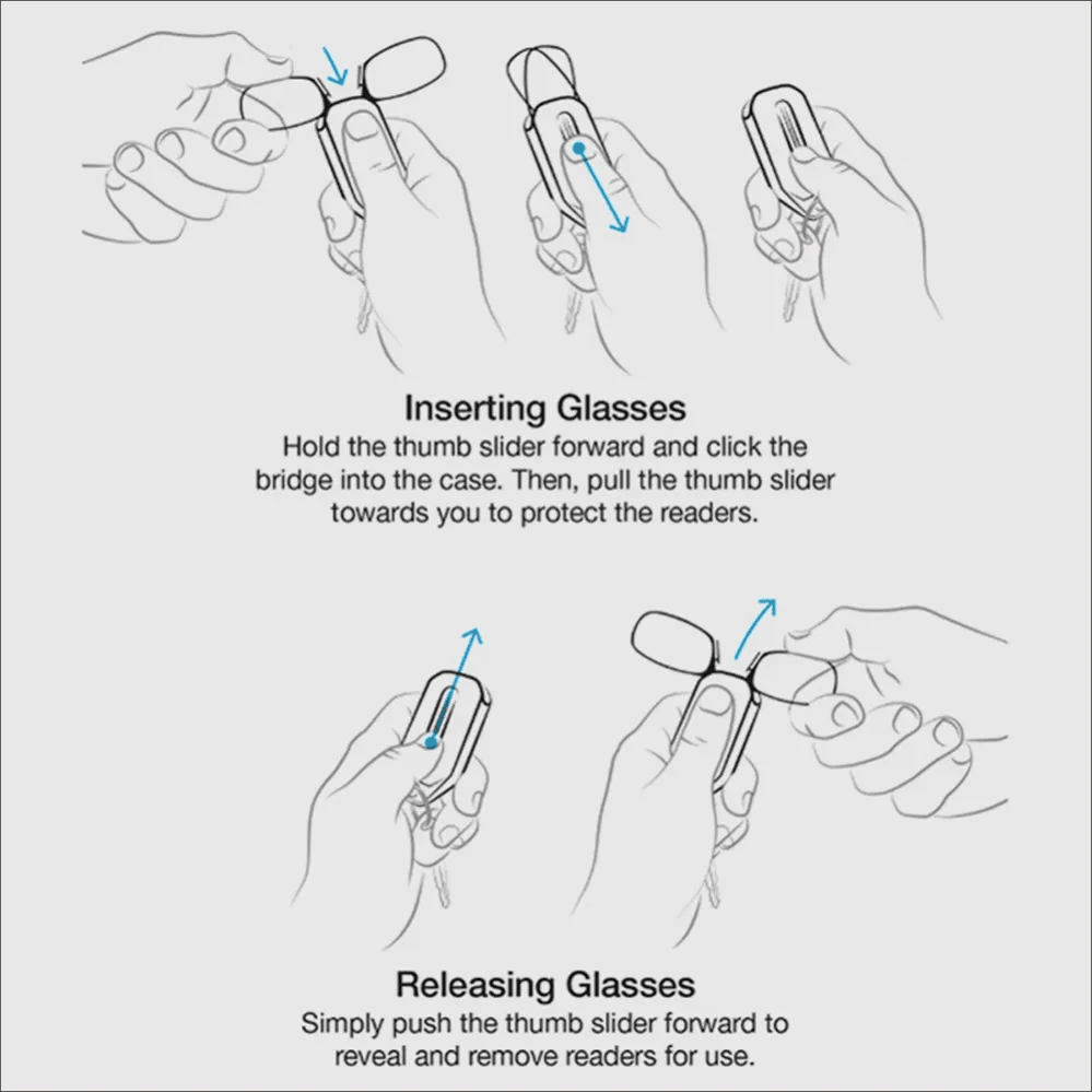 Reading Glasses - Fits On Your Key Chain