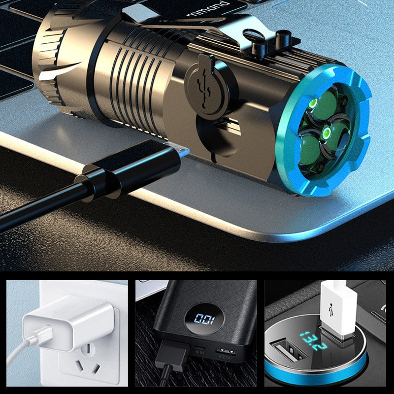 Three-eyed Monster Mini Flash Super Power Flashlight