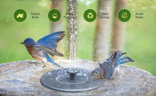 Innovative 2024 Solar Bird Bath Fountain Kit