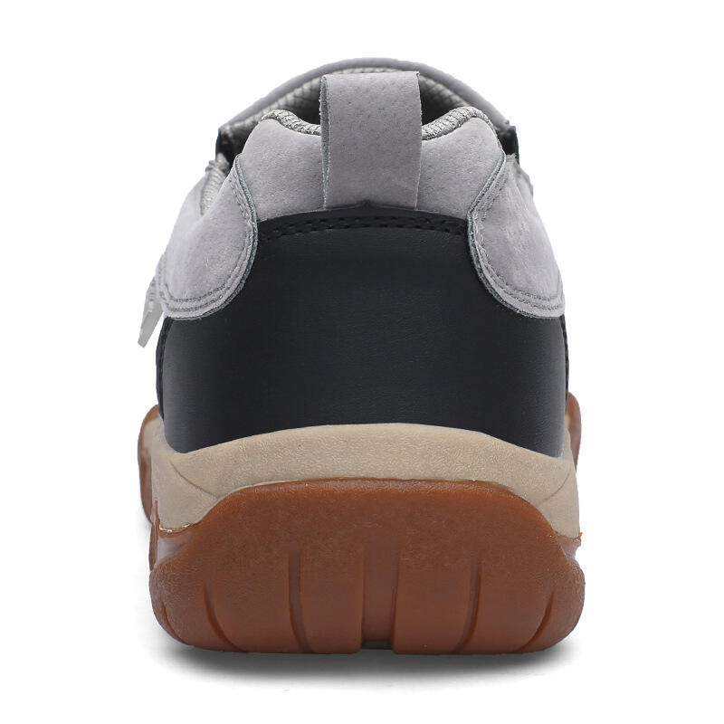 Men's Outdoor Comfy Walking Slip-On Shoes Shoes, Comfortable Hiking Leather Sneakers