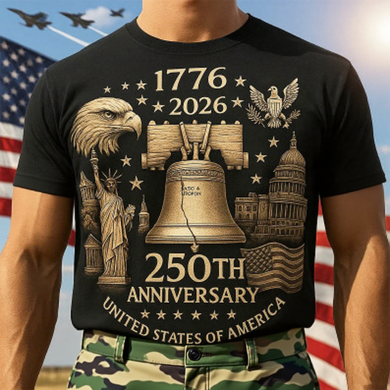 🔥 LAST DAY 50% OFF – 250th Anniversary Patriotic Tees