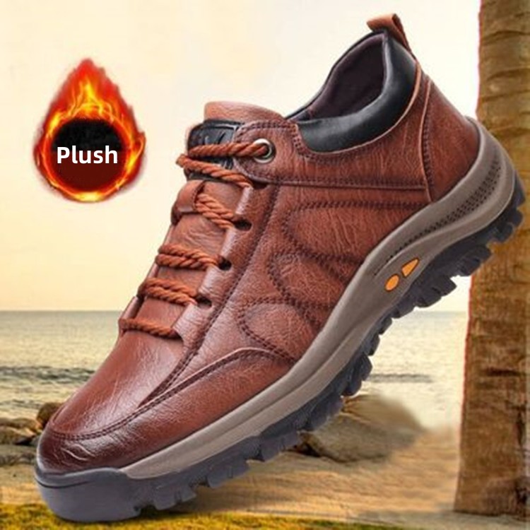 2023 Men's Casual Hand Stitching Leather Arc Support Shoes（Buy 2 For Free Shipping）