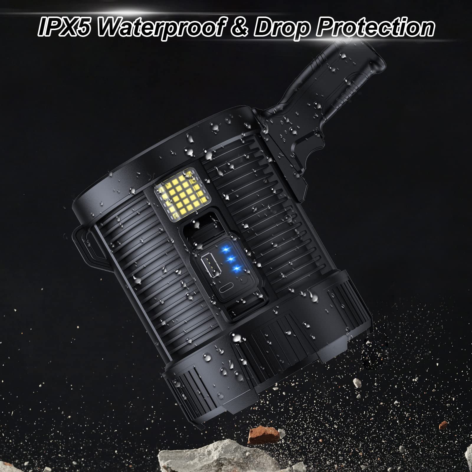 100000 Lumens LED Spotlight Handheld Large Searchlight