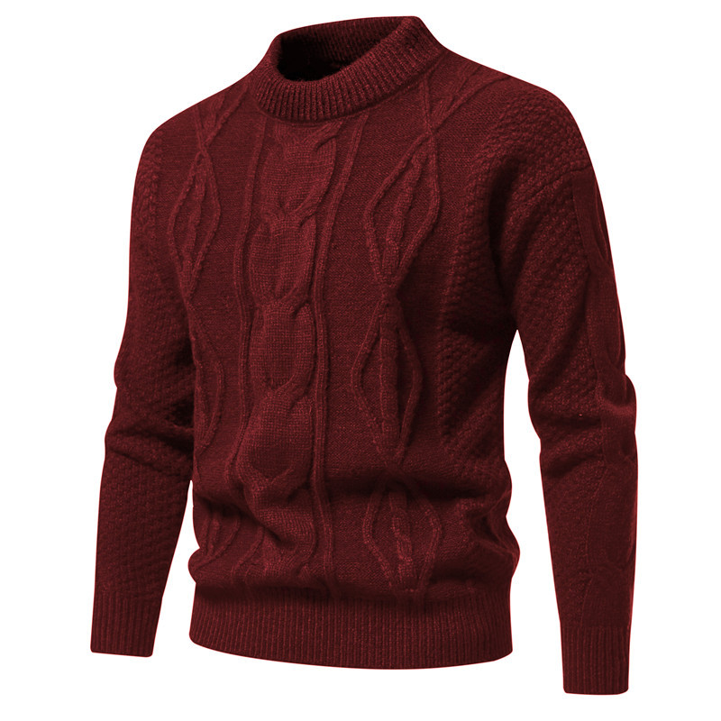 Men's Turtleneck High Neck Sweater Long Sleeve Knitted Pullovers Warm Sweatshirt