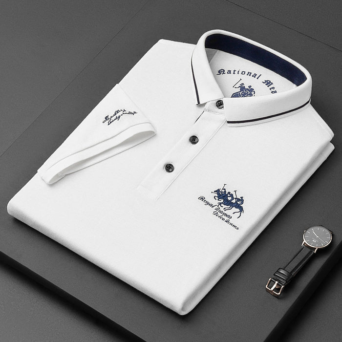 High-quality Polo Shirt With Royal Charm For Men