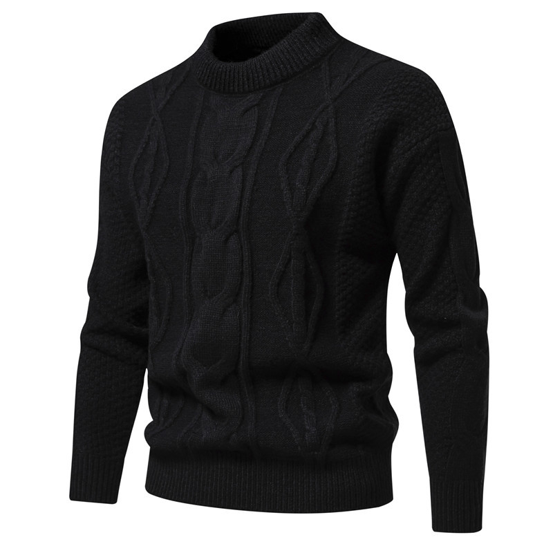 Men's Turtleneck High Neck Sweater Long Sleeve Knitted Pullovers Warm Sweatshirt