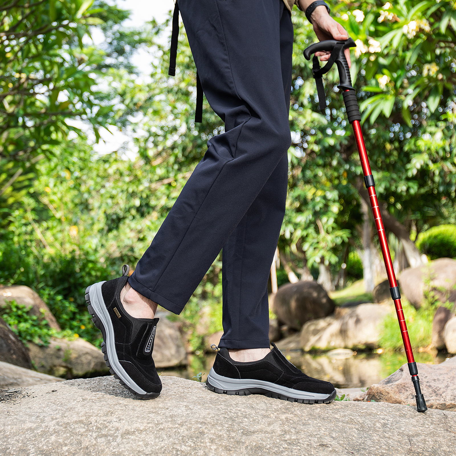 2025 Men's Lightweight Extra Wide Width Orthopedic Hands-Free Foot Pain Relief Slip-on Shoes