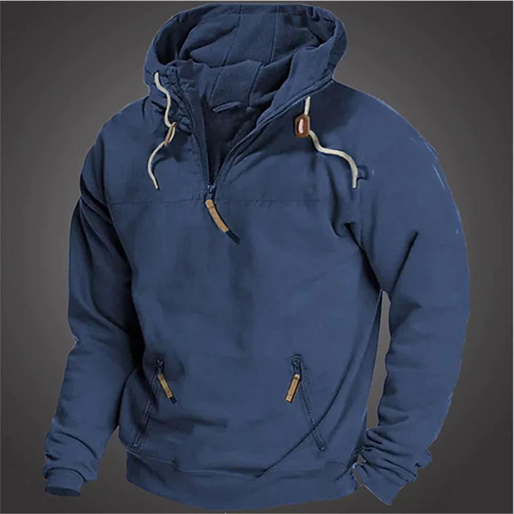 Athleisure loose solid color hoodie coat