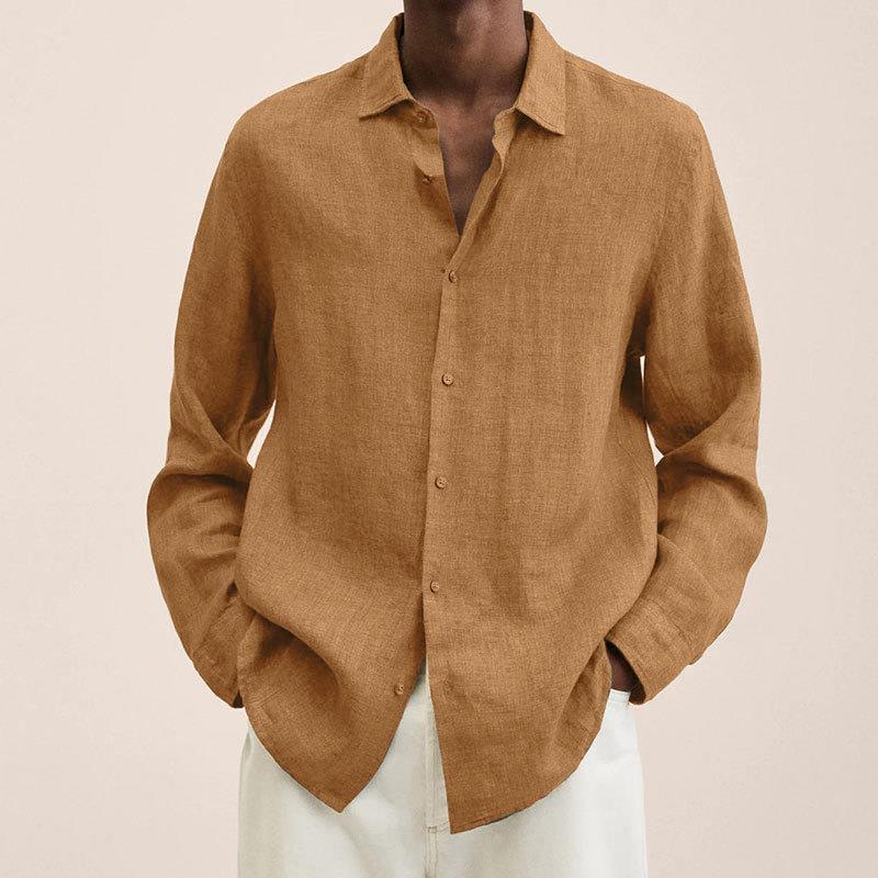 2024 four seasons loose cotton linen long sleeve cardigan