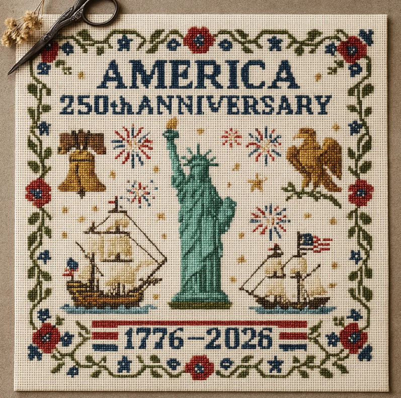 🦅US 250th Anniversary Cross Stitch Kits ✨250th Anniversary of American Independence