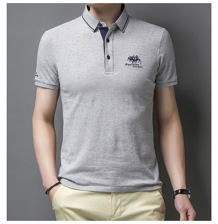 High-quality Polo Shirt With Royal Charm For Men