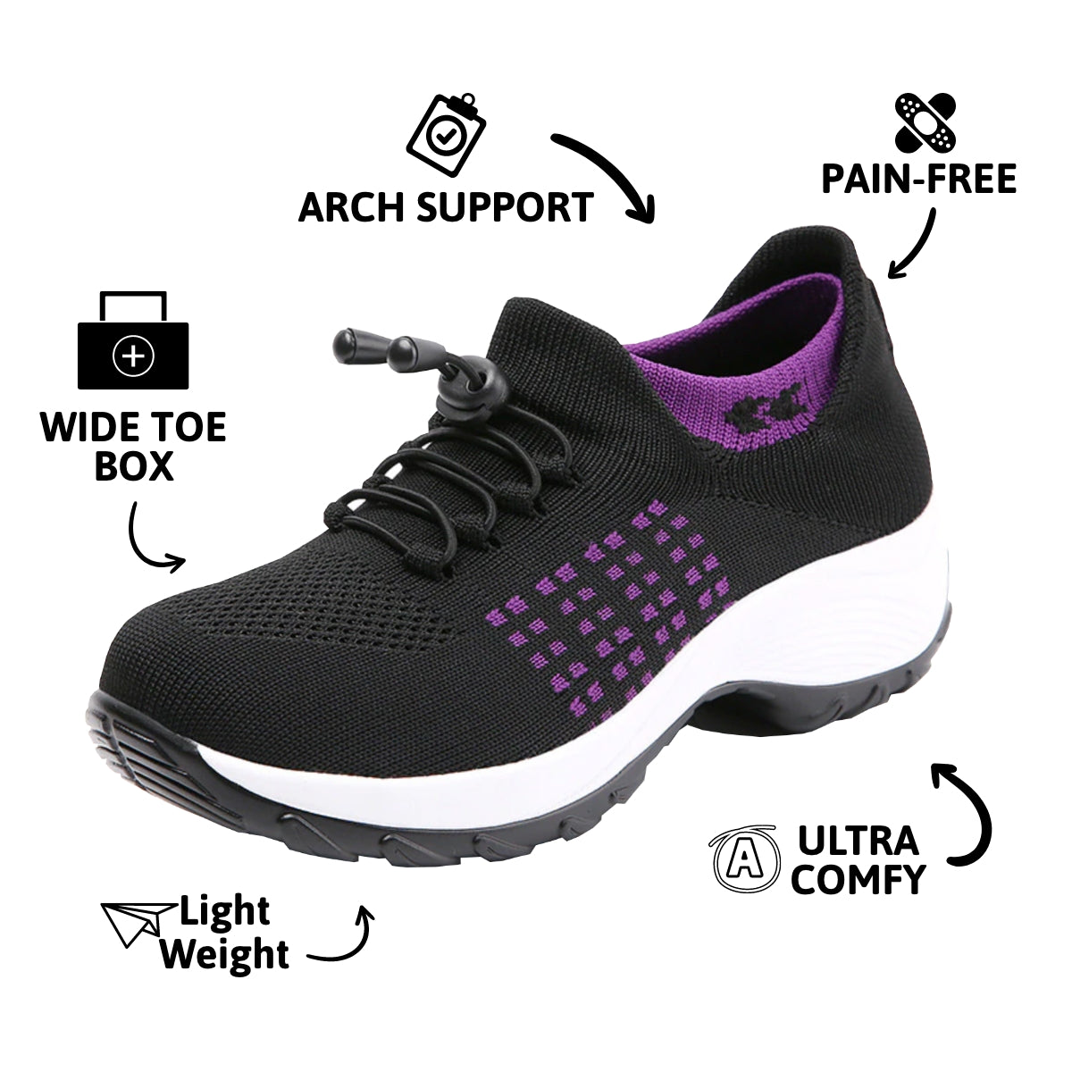 Women's Arch Support, Air Mesh Breathable Sneakers, Lightweight Running Athletic Comfortable Sneakers (Buy 2 Free Shipping)
