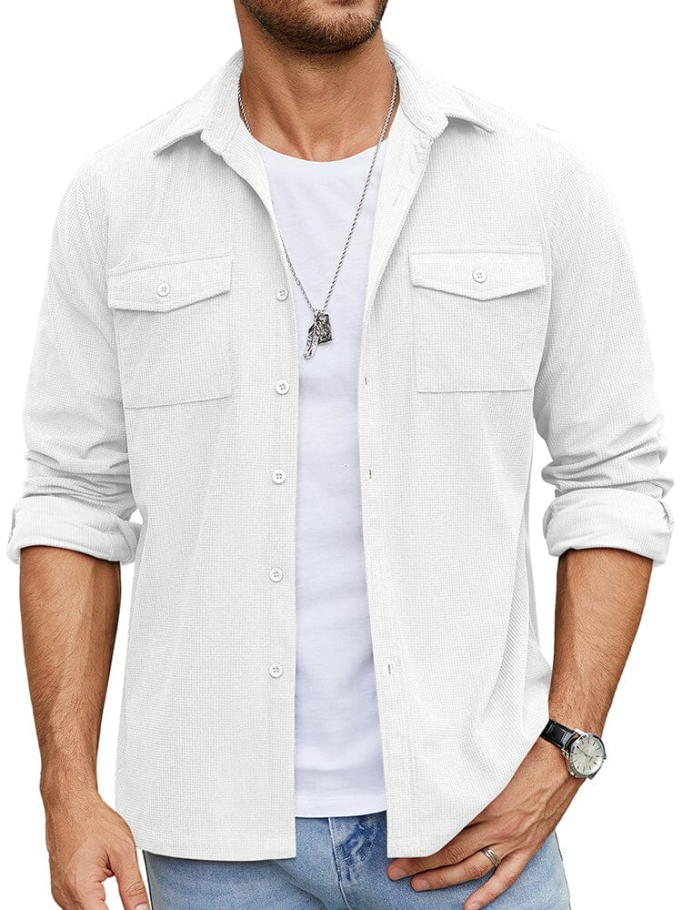 Leisure Waffle Shirt Jacket