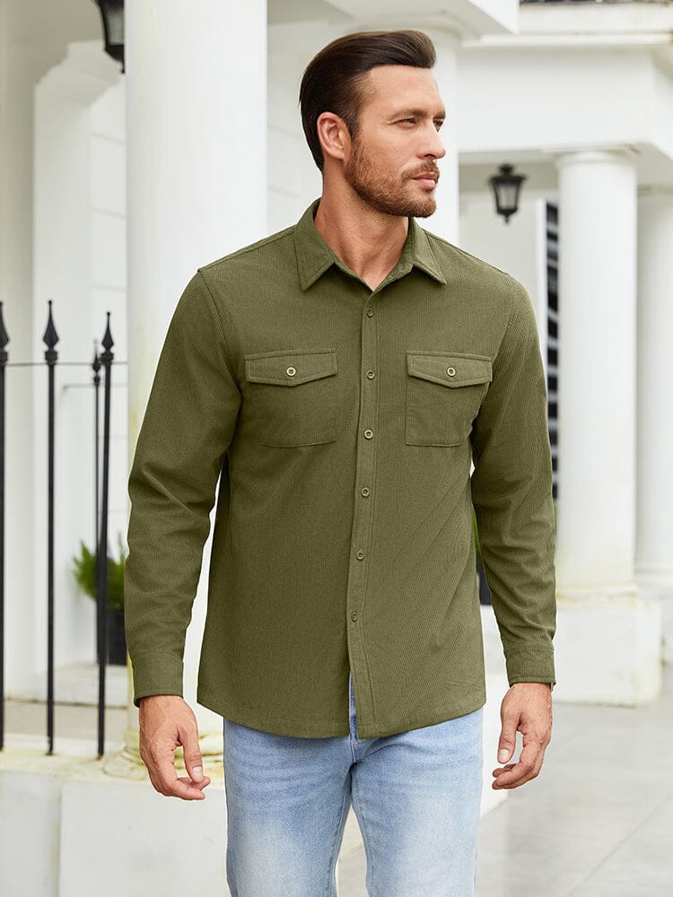 Leisure Waffle Shirt Jacket