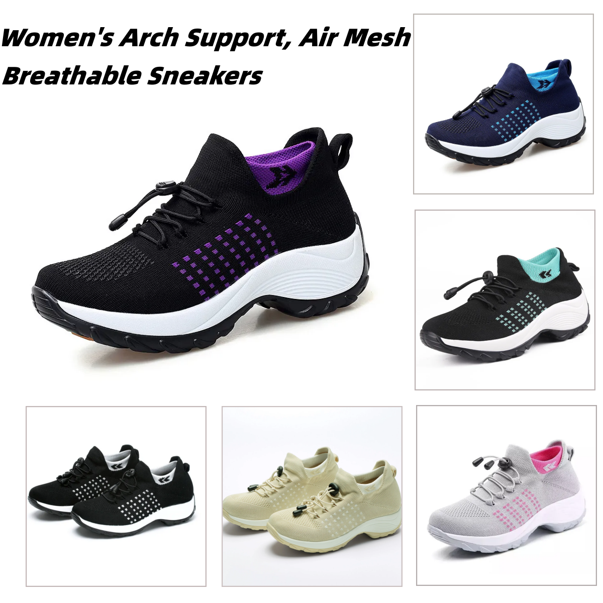 Women's Arch Support, Air Mesh Breathable Sneakers, Lightweight Running Athletic Comfortable Sneakers (Buy 2 Free Shipping)