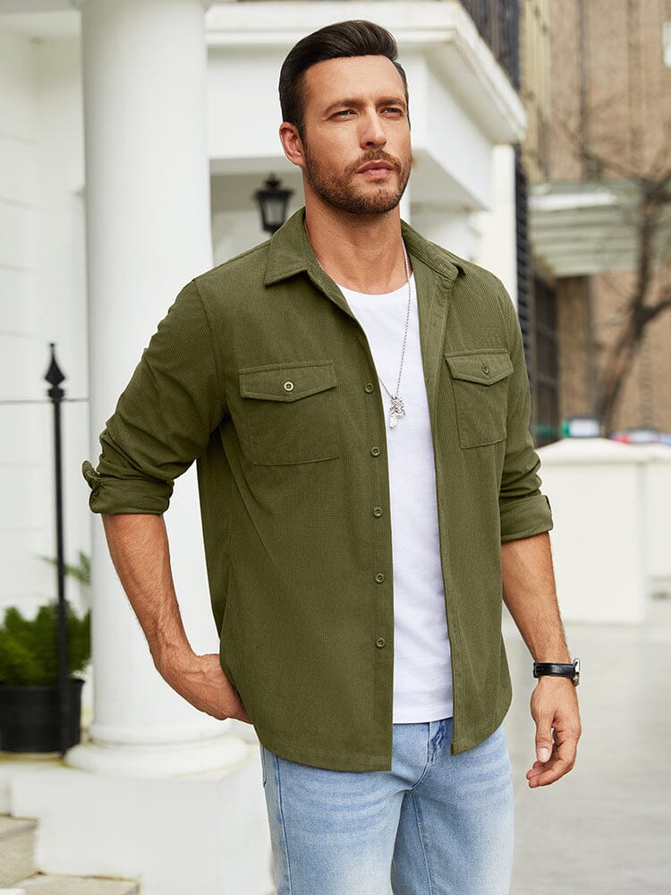 Leisure Waffle Shirt Jacket