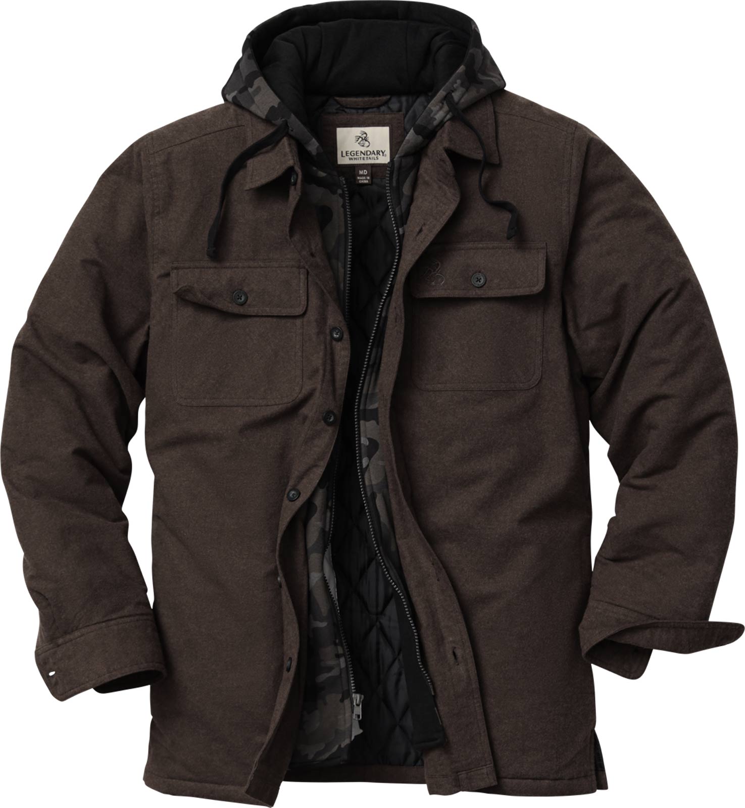 Men's Maplewood Hooded Flannel Shirt Jacket