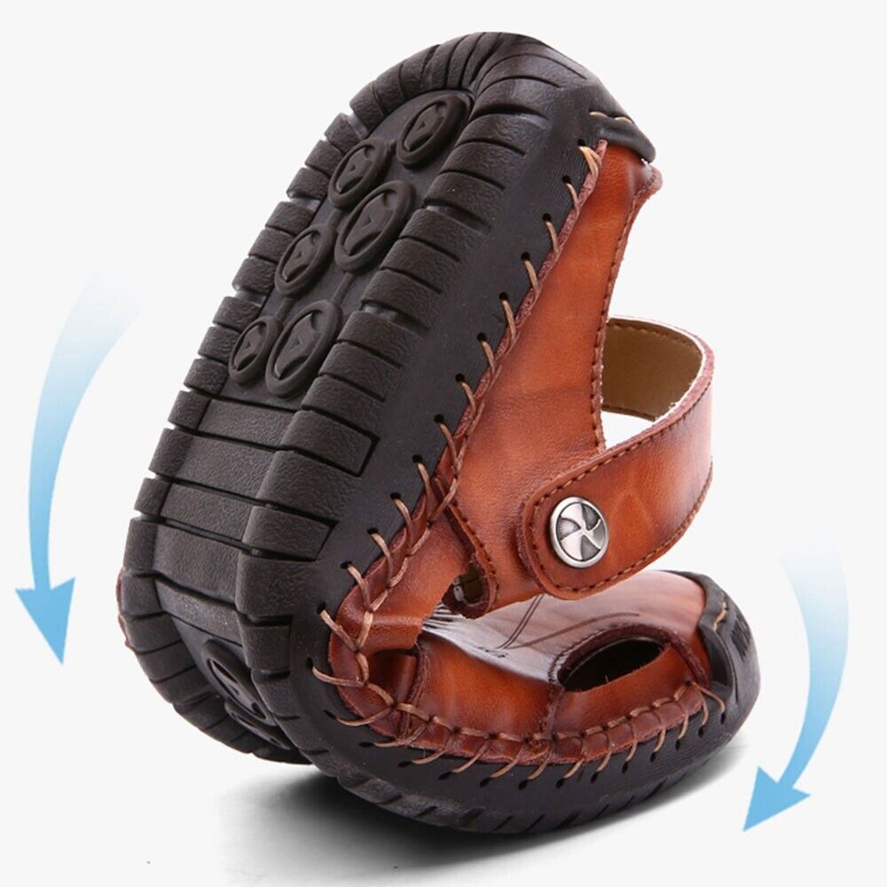 🔥HOT SALE🎁--60% OFF 🎉 Men's Casual Breathable Handmade Leather Sandals
