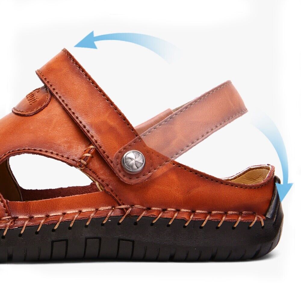 🔥HOT SALE🎁--60% OFF 🎉 Men's Casual Breathable Handmade Leather Sandals