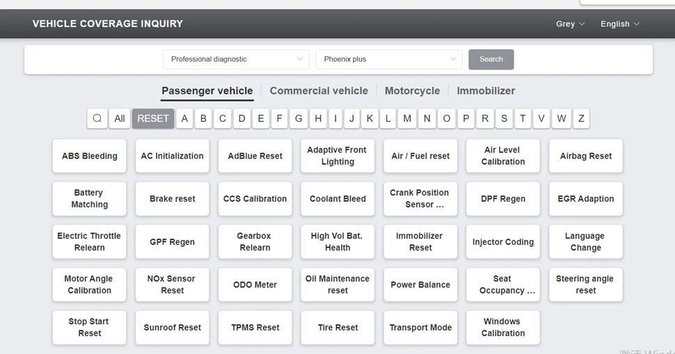 TOPDON Phoenix Plus car list 2
